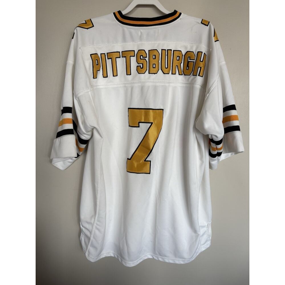 Vintage Y2K Benjamin & Jordan Pittsburgh #7 Football Jersey White Men L Steelers - Picture 6 of 12